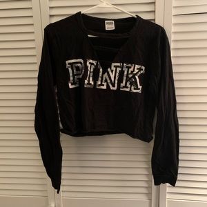 Women’s PINK Victoria Secret Crop V-Neck Shirt